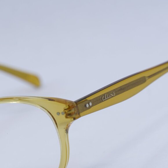 🕶️ New Celine CL50007F 039 Eyeglasses - Yellow Frame 52mm - Picture 6 of 12